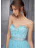 Lace Tulle Beaded Sweetheart Neckline Knee Length Prom Dress 